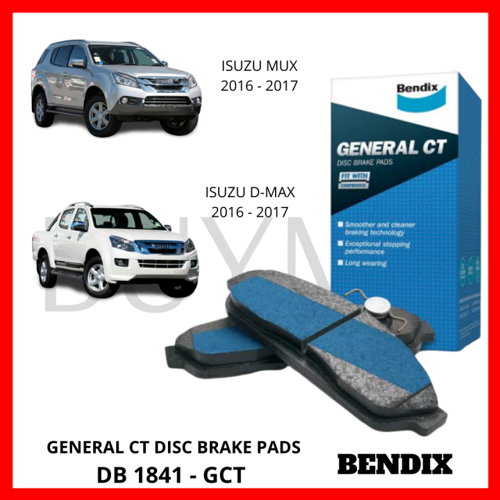 Bendix Brake Pad Front for Isuzu MUX & Isuzu DMAX 20162017 (DB1841