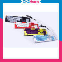 OKER K458 MIXED Backlit Gaming Keyborad คีย์บอร์ดเกมมิ่ง คีย์แคปหลากสี