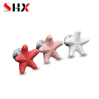 【CW】Starfish Ceramic Desk Drawer Knobs Cabinet Pulls Kitchen Handles Cartoon Furniture Handle for Kids Room Furniture Hardware