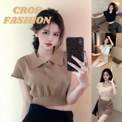 [ส่งเร็วพิเศษ!] CFM-ครอปคอปก ครอปเสื้อเชิ๊ต ครอปจั้มเอว ครอปสุดเท่ ครอปน่ารัก สไตล์เกาหลี