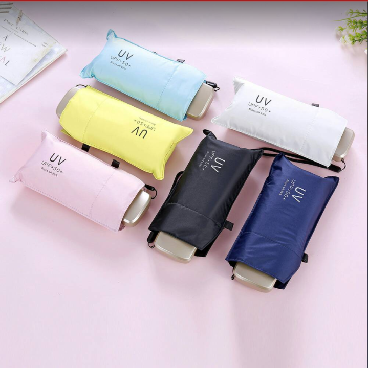 Ultralight mini fivefold umbrella UV protection folding sunshade dual
