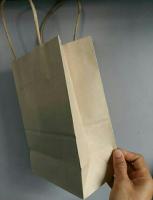 (50bags) Craft Brown Paper Handle Bag (W15 *D7 *H21 cm) ถุงกระดาษหูหิ้ว คราฟ สีน้ำตาล เนื้อดี (ขนาด กว้าง15 *หนา7 *สูง21 ซม.)