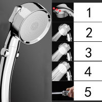 Luxury goldsilver High Pressure Bathroom Shower Head 3 Modes Adjustable Rainfall Gadgets Water Saving Showerhead With ONOFF