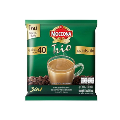 (40 ซอง) MOCCONA TRIO Espresso มอคโคน่า ทรีโอ เอสเปรสโซ่ 3อิน1 ขนาด 40 ซอง