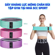 Dây kháng lực tập gym tại nhà, dây kháng lực vải tập mông chân đùi Hip