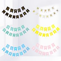 【CC】 Themes Happy Birthday Baby Shower Decorations Photo Booth Bunting Garland Flags