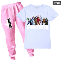 Fortnites ชายกางเกงจ็อกกิ้งชุดเสื้อแขนสั้นสำหรับเด็กหญิงเสื้อยืดยาวกางเกงชุดออกกำลังกายผู้ชายและผู้หญิงสั้นเสื้อยืดแขนยาว + กางเกง1005เสื้อผ้าเด็กฤดูร้อนสบายๆแฟชั่นชุด