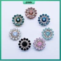 QIANW 10PCS 14mm หัตถกรรม ที่เป็นประกาย ก้นเหล็ก หินแก้วคริสตัล ตกแต่งเสื้อผ้า ปุ่ม Rhinestone เครื่องประดับหมวก