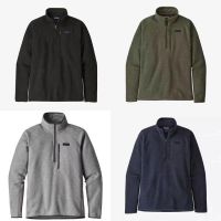 Patagonia เสื้อแบบถักอบอุ่นผ้าฟลีซโพลาร์เทคสำหรับผู้ชาย,เสื้อแจ็คเก็ตคอปกตั้งลำลองซับในแบบฤดูใบไม้ร่วงและฤดูหนาวใหม่