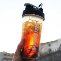 【CW】 600ML Sport Shaker Bottle Whey Protein Mixing Gym Kettle With Metal Agitator Leak Proof Lid