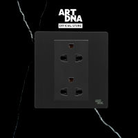 ART DNA รุ่น BS TYPE Double 3 PIN Socket สีดำ design switch สวิตซ์ไฟโมเดิร์น สวิตซ์ไฟสวยๆ ปลั๊กไฟสวยๆ