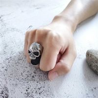 ♤☋✶ Skull Beer Bottle Opener 27g Skull Head Shape Exaggerated Punk Ring Design Ring Accessories Ring Bottle Opener Silver Creative