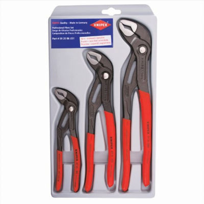 KNIPEX Tools - 3 Piece Cobra Pliers Set (7, 10, &amp; 12) (002006US1)