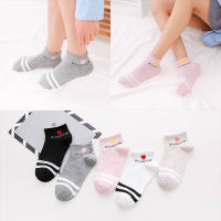 5 PairsSet Womens Cotton Happy Cute Cat Short Socks Print Cartoon Animal Casual Summer Socks Red Heart Funny Mens Ankle Socks