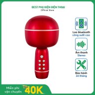 Micro karaoke bluetooth không dây kiêm loa nghe nhạc mini hát kara cao cấp thumbnail