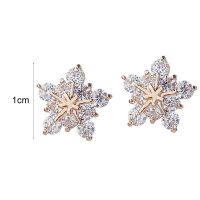 [LK] Womens Fashion Elegant Cute Shiny Rhinestone Snowflake Ear Studs Earrings Gift