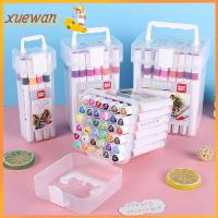 XUEWAN เครื่องเขียนอุปกรณ์เสริม ชุดเขียนสี 12-48สี ปากกาเน้นข้อความ แปรงทาสีมังงะ ไม่มีกลิ่น หัวคู่ มาร์กเกอร์ศิลปะ สำหรับเด็กๆ