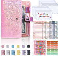 A6 Budget Planner PU หนังโน้ตบุ๊ค Binder Organizer เงินสดซองกระเป๋าสตางค์ Binder Binder กระเป๋าค่าใช้จ่าย Budget แผ่น