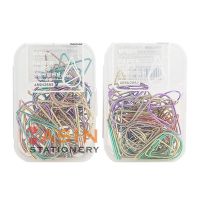 M G 30PCS/50PCS Colorful Metal Drop Shape Paper Clip Funny Kawaii Bookmark Memo Clips Marking Clips Office Binding