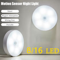 LED Motion Sensor แสงสมาร์ท USB ชาร์จโคมไฟกลางคืนไร้สายตู้เสื้อผ้าแสงสำหรับห้องนอนตู้ครัวแสง Motion Sensor