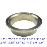 ◘™ 1.5-6.0inch Stainless Steel 304 Female Flange Car Exhaust Pipe V Band Clamp Female Flange One Female Flange Only