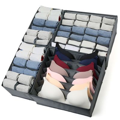 ▪✲™ Underwear Organizer Foldable Home Cabinet Divider Storage Box Closet Organizer Drawer Socks Shorts Bra Storage Boxs