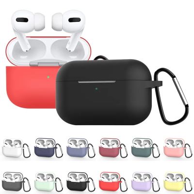 Silicone Cover Case For Apple Airpods Pro Sticker Skin Bluetooth Earphone Cases Air Pods Pro 1 Protective Accessories With hook