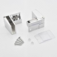 ☏ 1 pair Self-closing Glass Door Hinge No Drilling Frameless Clamp Side Mounted Zinc Alloy Hardware Furniture Tools Accessories