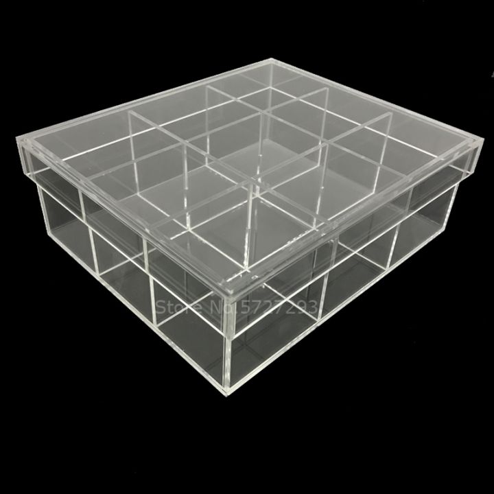 190x160x62mm-acrylic-storage-organizer-bin-box-9-divided-sections-for-tea-bags-coffee-packets-sugar-sweeteners-small-packets