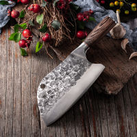 High Quality Kitchen Knife Chinese Handmade Forged Butcher Knife Cleaver Camping Serbian Chef Knives Set Wenge Wood Handle?พร้อมส่ง?