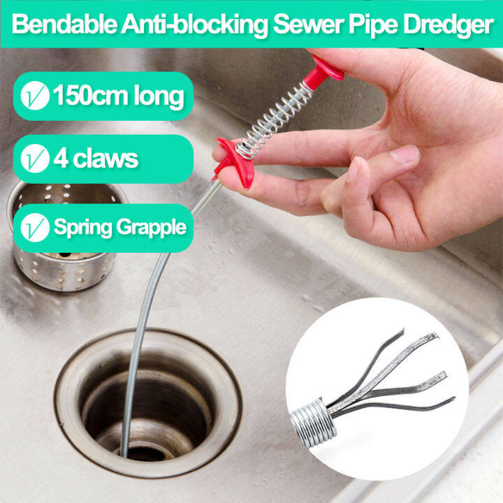 Toilet Claw Pick 1.6m Up Reacher 4 Claws Bendable Hose Reaching Assist ...