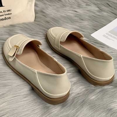 Loafers Womens Spring and Autumn 2023 New British Style Small Leather Shoes Women Slip-on Gommino Womens Flat Pumps