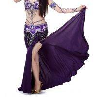 hot【DT】 Belly Skirt Color Cut Bollywood Unilateral Split  Costume