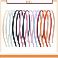 【cw】 14pcs 5mm Hair Band Covered Plain Metal Headbands Color Accessories 1