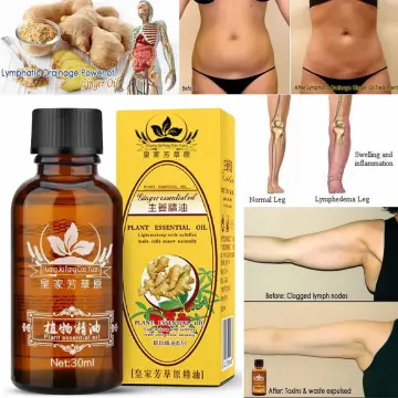 EELHOE Ginger Oil, 100% Natural Lymphatic Detox Ginger Oil for