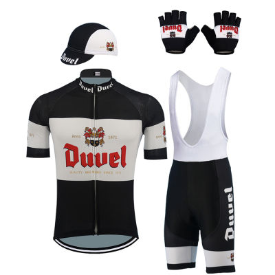 Classic Black Jersey Set Duvel Ropa Cycling Man suit Mtb cycling clothing breathable quick-drying ciclismo bike clothing beer