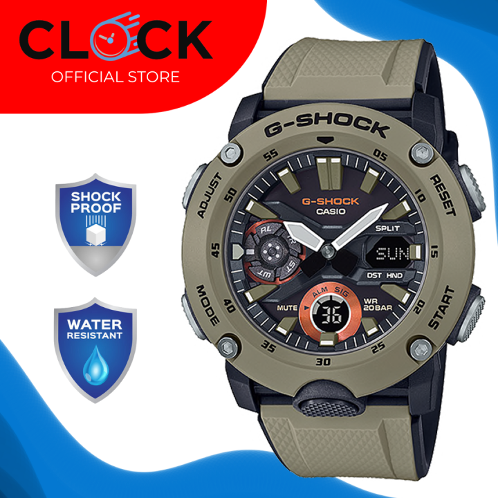 Original OEM G Shock GA2000 Men Sport Watch Dual Time Display 200M