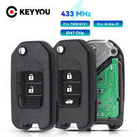 KEYYOU พลิก2/3ปุ่มสำหรับ Honda Civic Accord CR-V เมืองแจ๊ส XR-V Vezel HR-V FRV กุญแจรีโมต434Mhz ชิป ID47 HLIK6-3T/TWB1G721