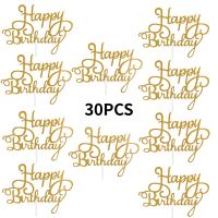 【CW】☑  30pcs Gittler Happy Birthday Decoration Sign Girl`s Dessert