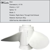 Winibo 9 7/8x12-F Boat Moto Aluminum Propeller - for Yamaha Outboard Engines 20hp 25hp 30hp,Replace 664-45954-01-00,10 Spline Tooth