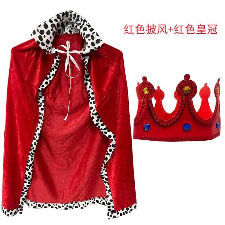 aeozad-prince-princess-คอสเพลย์เครื่องแต่งกาย-para-crian-as-festivalball-vermelho-จริง-velvet-queen-ชุด-halloween-king-cape-คอสเพลย์ผ้าพันคอ