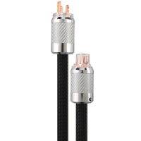 Hot Sale HI-End Audiophile 10AWG 7N OCC HiFi Power Cable Carbon Fibre Red Pure Copper C13 C15