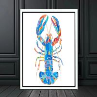 【CW】 Watercolor Posters Maryland Crab Seahorse Jellyfish Canvas Painting Wall Pictures Room Hotel Decoration