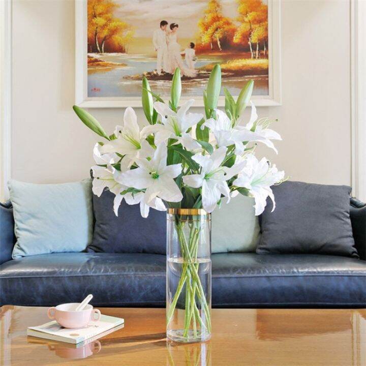 dia-17cm-3-prong-artificial-lily-flower-wedding-decoration-bouquet-home-living-room-flower-arrangement