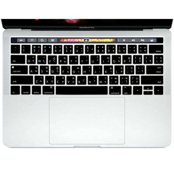 thai-thailand-language-silicone-keyboard-cover-skin-protector-for-apple-macbook-pro-13-a1706-15-a1707-with-touchbar