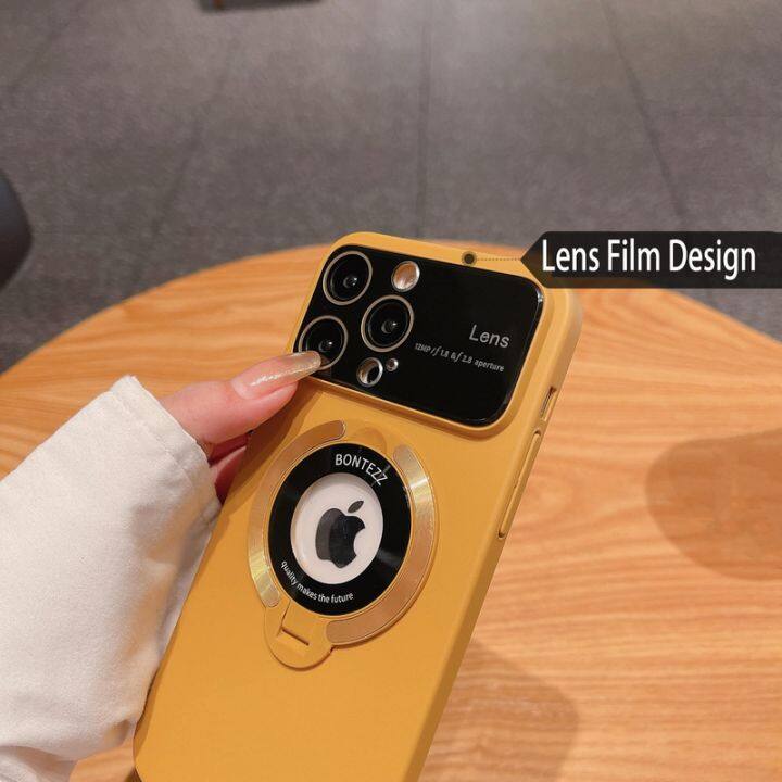 ineater-เคสครอบโทรศัพท์โลหะกันกระแทก-iphone-11-13-pro-max-12พร้อมแหวนขาตั้งสำหรับ-iphone-14-plus-สุดหรู