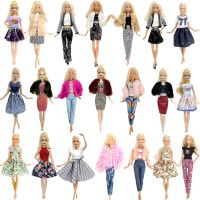 NK Newest 1 Pcs Fashion Doll Dress Casual Wear Gown Skirt Daily Clothes For Barbie Doll Accessories Outfits 299 JJ