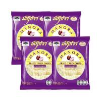 [ส่งฟรี!!!] มโนราห์ ข้าวเกรียบทอด รสเผือก 65 กรัม x 4 ซองManora Fried Chips Taro 65 g x 4 Bagss