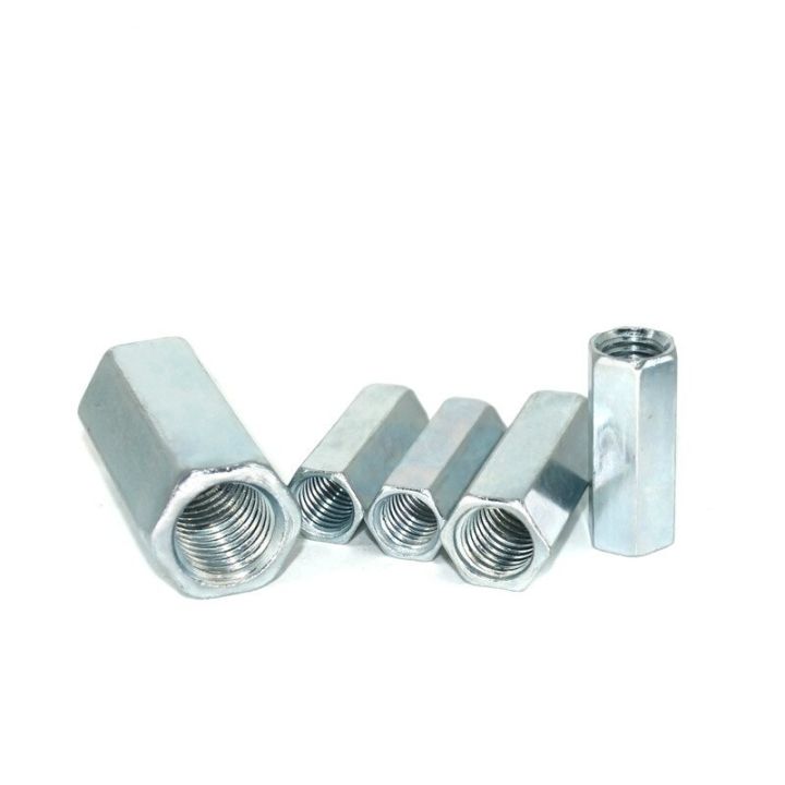 20pcs-m6-m8-hex-nut-rod-coupling-carbon-steel-galvanized-long-hexagonal-nut-fit-blot-all-thread-bar-stud-connection-sleeve-nails-screws-fasteners