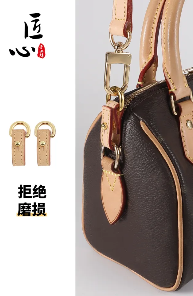 suitable for LV speedy20 anti-wear buckle vegetable tanned leather shoulder  strap bag hardware protection ring transformation small accessories